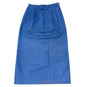 Vintage Women's Size 12 USA Denim Skirt Prairie Boho Western M L Pencil
